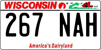 WI license plate 267NAH