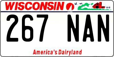 WI license plate 267NAN