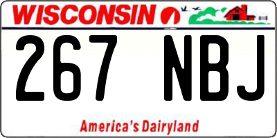 WI license plate 267NBJ
