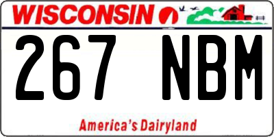 WI license plate 267NBM