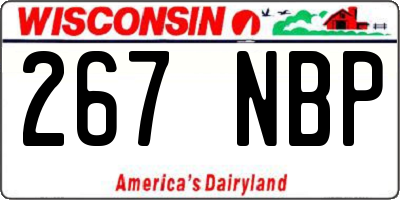WI license plate 267NBP