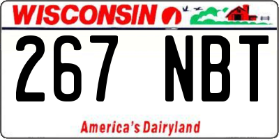 WI license plate 267NBT