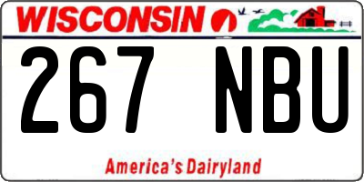 WI license plate 267NBU