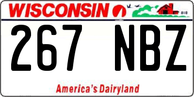 WI license plate 267NBZ
