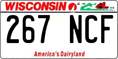 WI license plate 267NCF