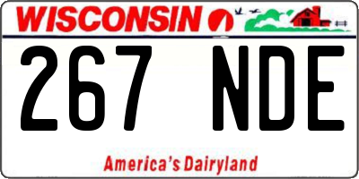 WI license plate 267NDE