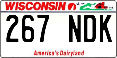WI license plate 267NDK