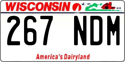WI license plate 267NDM