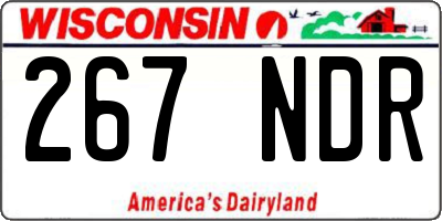 WI license plate 267NDR