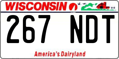 WI license plate 267NDT