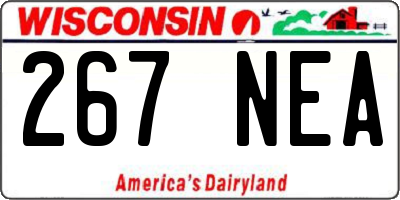 WI license plate 267NEA