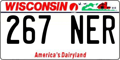 WI license plate 267NER