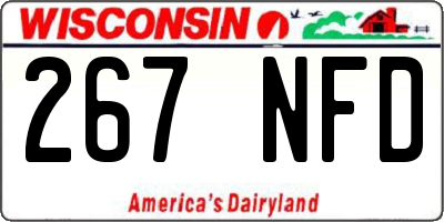 WI license plate 267NFD