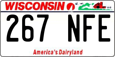 WI license plate 267NFE