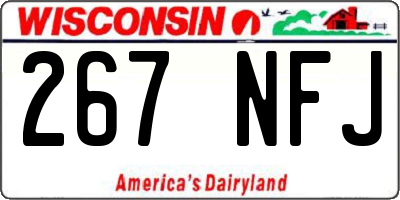 WI license plate 267NFJ