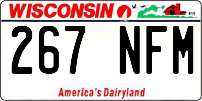 WI license plate 267NFM