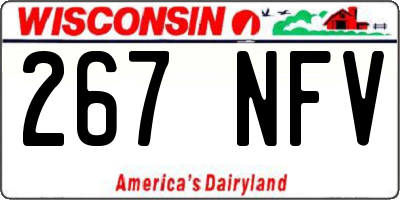 WI license plate 267NFV