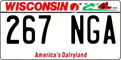 WI license plate 267NGA
