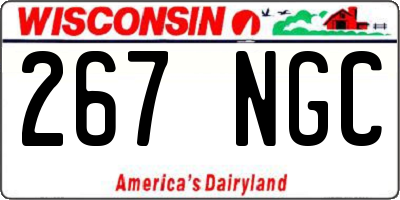 WI license plate 267NGC