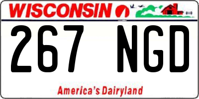 WI license plate 267NGD