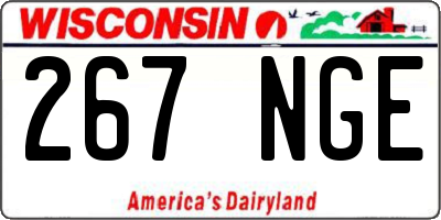WI license plate 267NGE