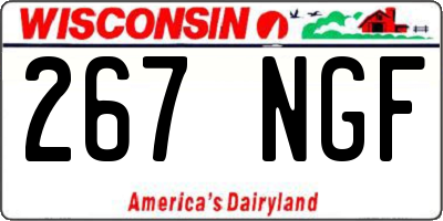 WI license plate 267NGF