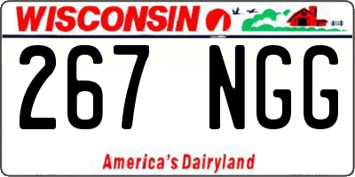 WI license plate 267NGG