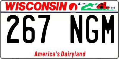 WI license plate 267NGM