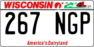 WI license plate 267NGP