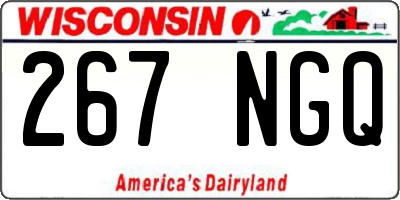 WI license plate 267NGQ
