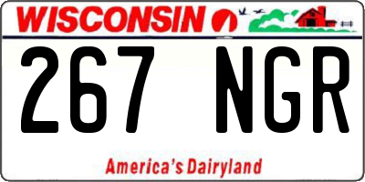 WI license plate 267NGR