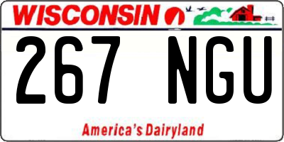 WI license plate 267NGU