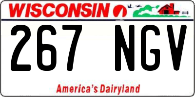 WI license plate 267NGV