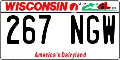 WI license plate 267NGW