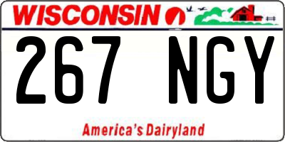 WI license plate 267NGY