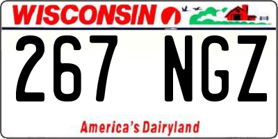 WI license plate 267NGZ