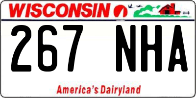 WI license plate 267NHA