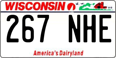 WI license plate 267NHE