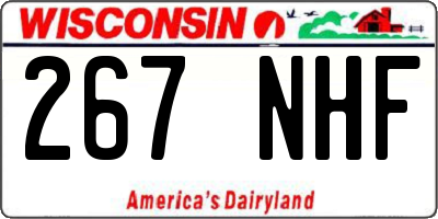 WI license plate 267NHF
