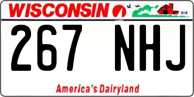 WI license plate 267NHJ