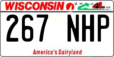 WI license plate 267NHP