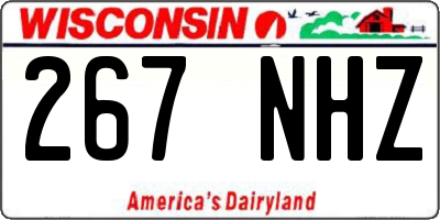 WI license plate 267NHZ