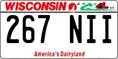 WI license plate 267NII