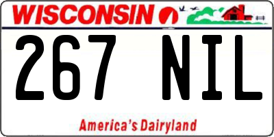WI license plate 267NIL
