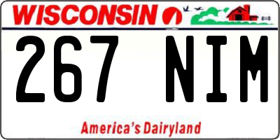 WI license plate 267NIM