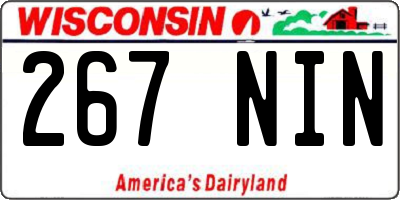 WI license plate 267NIN