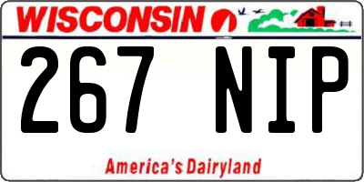 WI license plate 267NIP