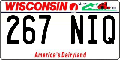 WI license plate 267NIQ