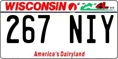 WI license plate 267NIY