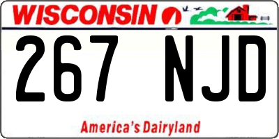 WI license plate 267NJD